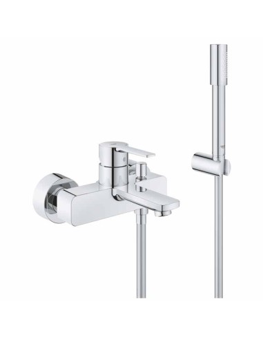 Grohe Linear Wall Mounted Chromed Bath/Shower Mixer With Handshower