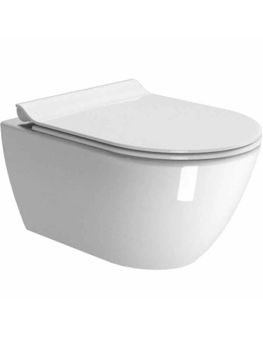 Gsi Ceramica Pura Wall Mounted Wc With Softclose Seatcover