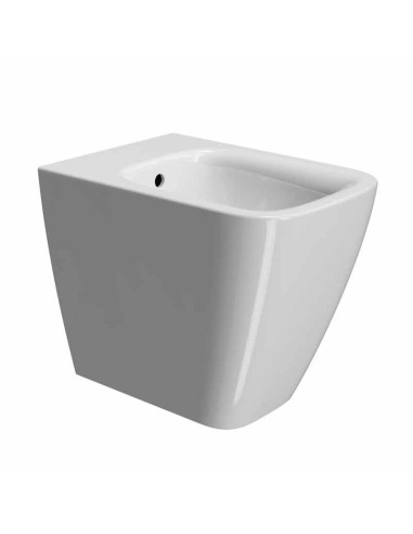 Gsi Ceramica Nubes Floor Mounted Single Hole Bidet With Overflow Hole