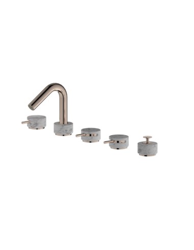 Ib Rubinetterie Marmo Marmo L Deck Mounted Bathtub Mixer With Marble Handles