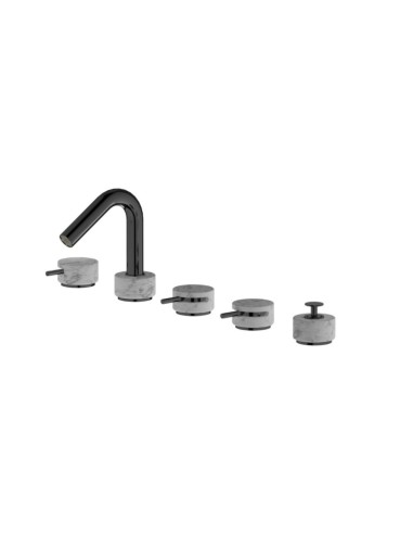 Ib Rubinetterie Marmo Marmo L Deck Mounted Bathtub Mixer With Marble Handles