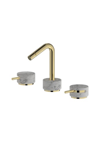 Ib Rubinetterie Marmo L Bidet Mixer With Marble Handles