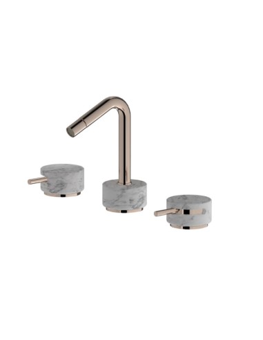 Ib Rubinetterie Marmo L Bidet Mixer With Marble Handles