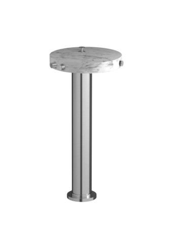 Ib Rubinetterie Marmo L Floor Mounted Bathtub Filler With Integrated Handshower And Marble Details