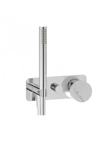 Ib Rubinetterie Marmo L Shower Mixer With Handshower And Marble Handle