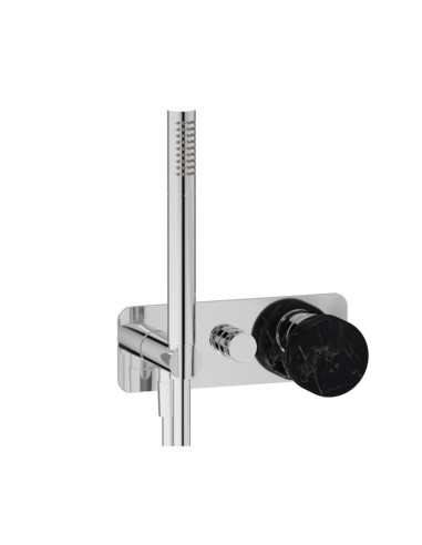 Ib Rubinetterie Marmo L Shower Mixer With Handshower And Marble Handle