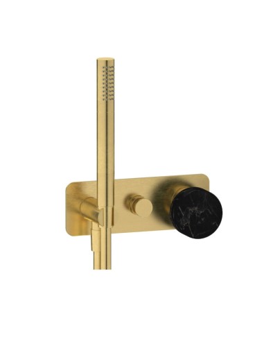 Ib Rubinetterie Marmo L Shower Mixer With Handshower And Marble Handle