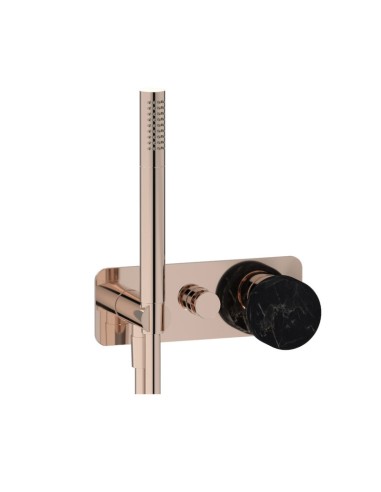 Ib Rubinetterie Marmo L Shower Mixer With Handshower And Marble Handle