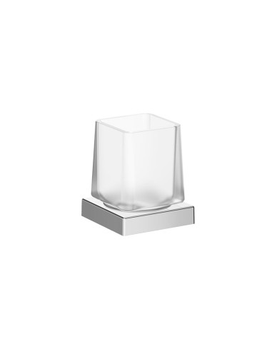 Inda Divo Wall Mounted Tumbler Holder With Glass Tumbler