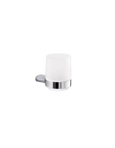 Inda Mito Wall Mounted Tumbler Holder With Satinated Glass Tumbler