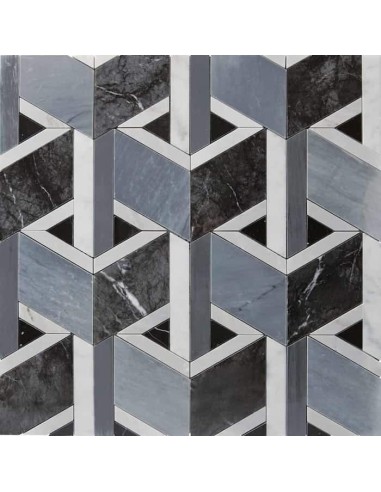 Lithos Mosaico Italia Acqualine Cube Modular Marble Decoration Cut With Waterjet Process