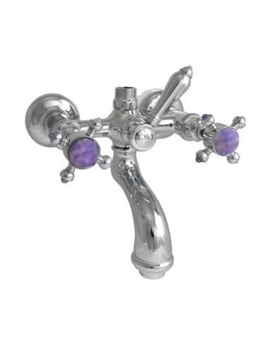 Nicolazzi Le Pietre Chromed Bathtub Set For Column Shower With Natural Stones Set