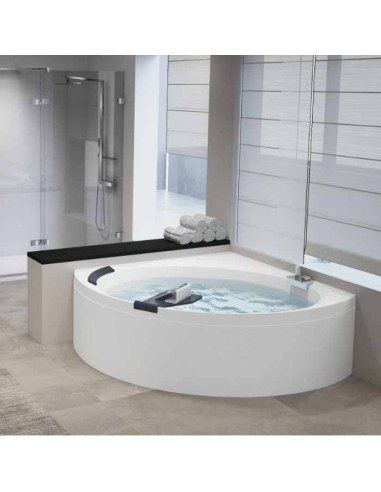 Novellini Divina C Corner Whirlpool Bathtub With HydroAir System