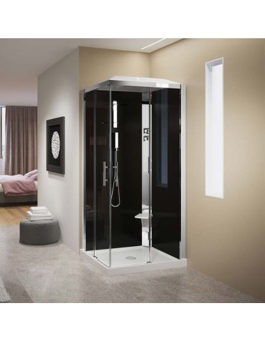 Novellini Crystal A100X80 Asymmetrica Multifunction Cabin With 2 Sliding Doors And 2 Fixed Doors