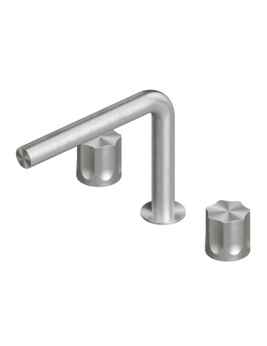 Quadro Design Modo Satin Stainless Steel 3 Holes Basin Mixer