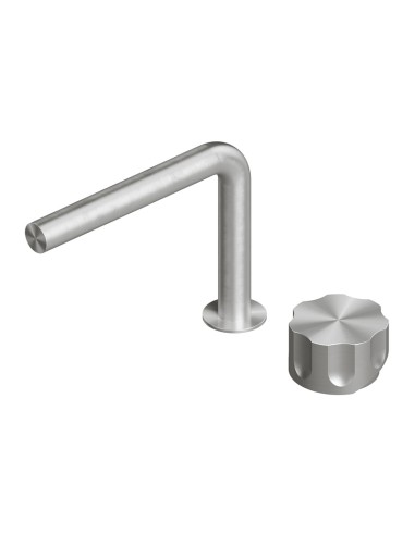 Quadro Design Modo Satin Stainless Steel 2 Holes Basin Mixer