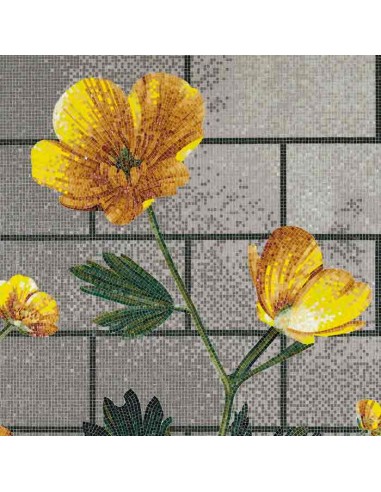 Bisazza Decorations Flora Ranunculus Glass Mosaic 10x10 Mm