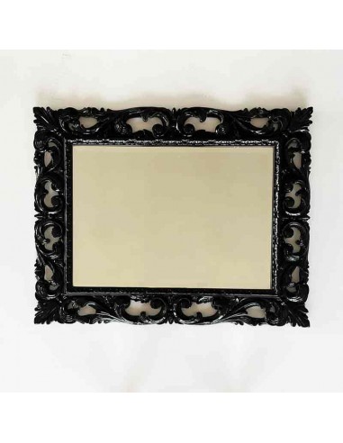 Casavanity Mood Design Mirror With Glossy Black Inlaided Frame