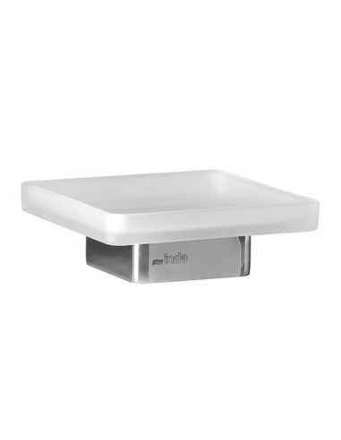 Inda Lea Tabletop Soap Holder With Satinated Glass Dish