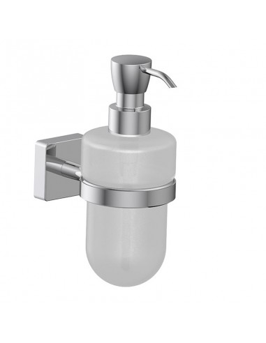 Inda Forum Quadra Soap Dispenser With Satined Glass Container