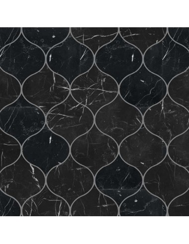 Devon & Devon Elite 16 Black Marquinia Marble Floor Tiles 35x35 Cm