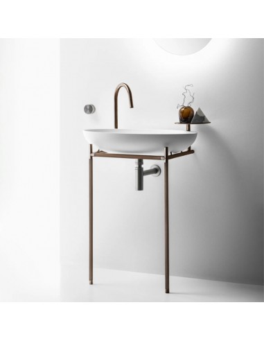 Falper Monsieur Wall Mounted Washbasin With Stainless Steel Structure