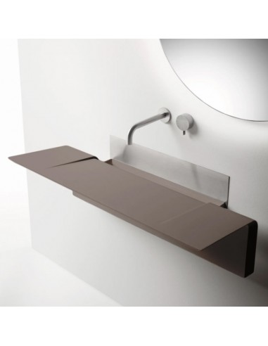 Falper Ala Rectangular Wall Mounted Washbasin In Cristalplant