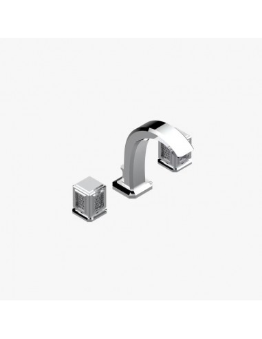 THG Paris Metropolis Clear Crystal Washbasin Mixer