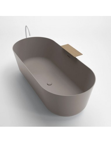 Falper Quattro.Zero Free Standing Bathtub With Wall Shelf