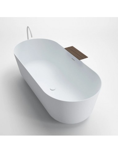 Falper Quattro.Zero Free Standing Bathtub With Wall Shelf