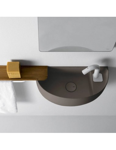 Falper Bowllino Wall Washbasin With Shelf And Towel Bar