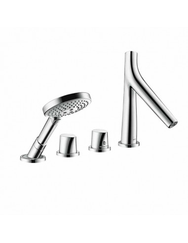 Axor Starck Organic Chromed 4 Holes Rim Mounted Bathtub Mixer