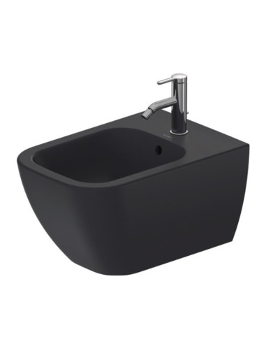 Duravit Happy D.2 Suspended Single Hole Matt Black Bidet