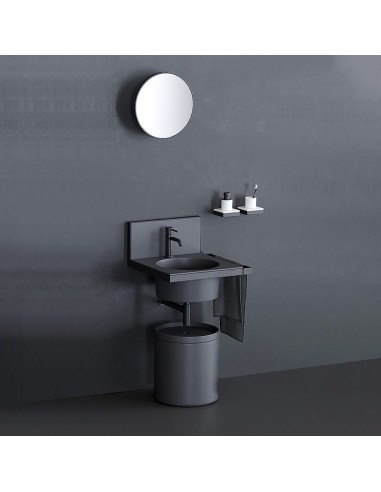 Ceramica Cielo Elle Tonda Lavabo Sospeso Con Specchio Rotondo