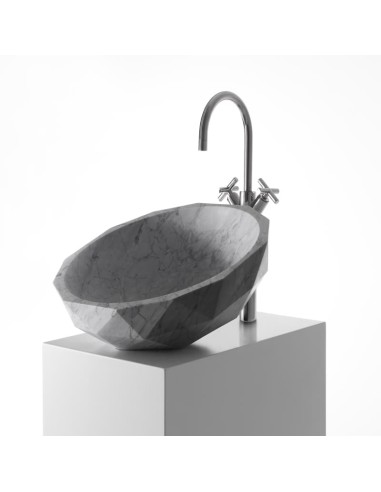 Kreoo Diamond Medium Marble Countertop Washbasin