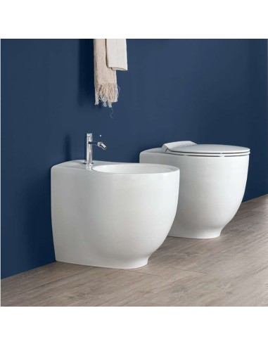 Hatria Le Fiabe Vaso A Pavimento Bianco Lucido Con Sedile Softclose