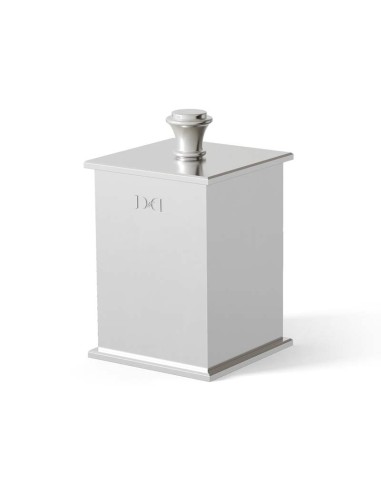 Devon & Devon Cube Chromed Item Holder With Lid