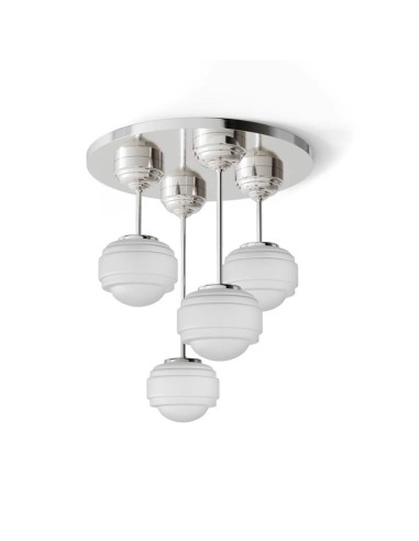 Devon & Devon  Allure Lampadario A Sospensione In Ottone E Vetro Satinato