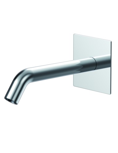 Ritmonio Diametro35 Inox Wall Mounted Bathtub Spout In Brushed Steel